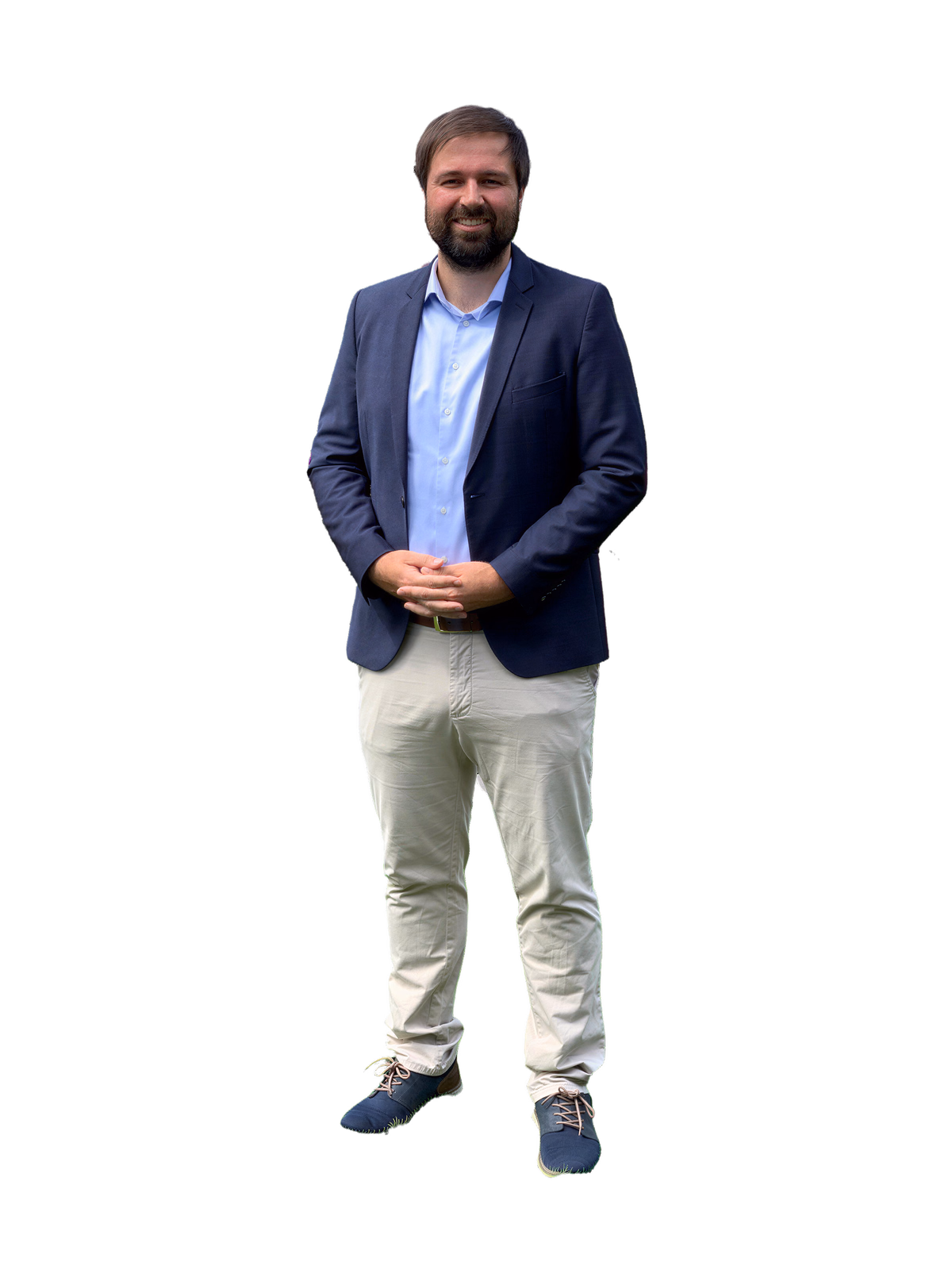 Yannick Berthelsen im dunkelblauen Sakko